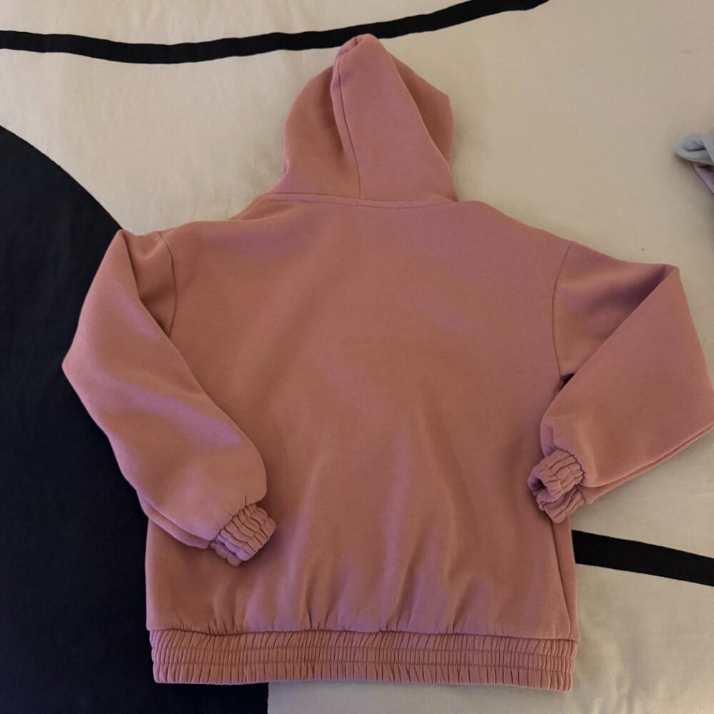 New Balance Mauve Pink Half-Zip Hoodie | Cozy Athletic Pullover Sweatshirt XL - Picture 7 of 7